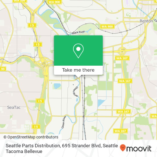 Mapa de Seattle Parts Distribution, 695 Strander Blvd