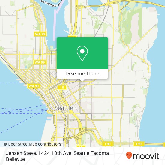 Mapa de Jensen Steve, 1424 10th Ave