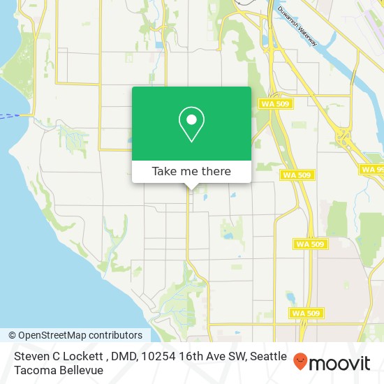 Mapa de Steven C Lockett , DMD, 10254 16th Ave SW