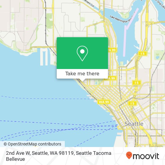 Mapa de 2nd Ave W, Seattle, WA 98119