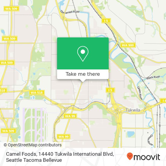 Mapa de Camel Foods, 14440 Tukwila International Blvd