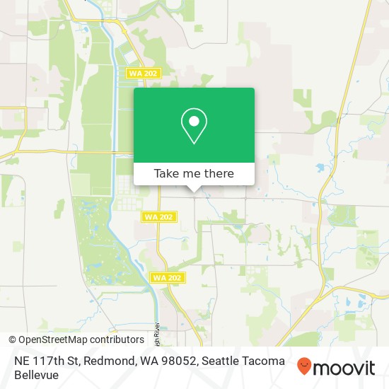 Mapa de NE 117th St, Redmond, WA 98052
