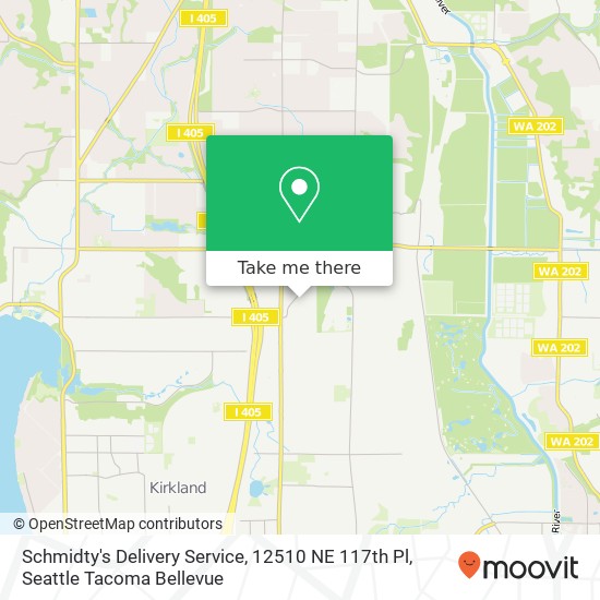 Mapa de Schmidty's Delivery Service, 12510 NE 117th Pl