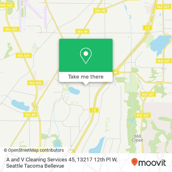 A and V Cleaning Services 45, 13217 12th Pl W map