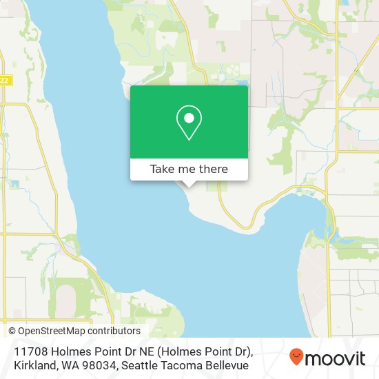 Mapa de 11708 Holmes Point Dr NE (Holmes Point Dr), Kirkland, WA 98034
