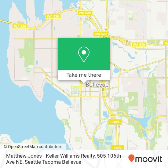 Mapa de Matthew Jones - Keller Williams Realty, 505 106th Ave NE