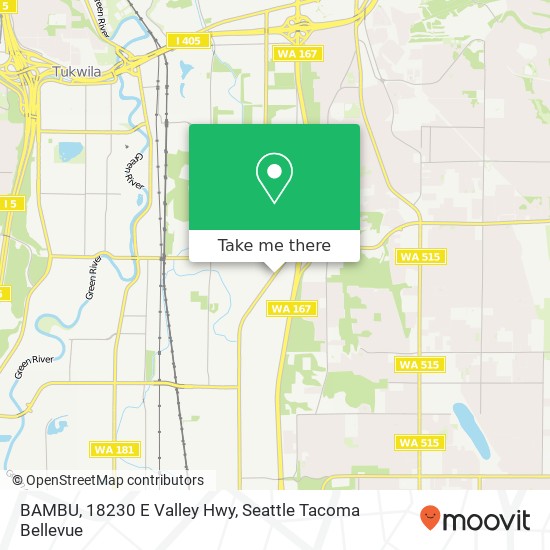 BAMBU, 18230 E Valley Hwy map