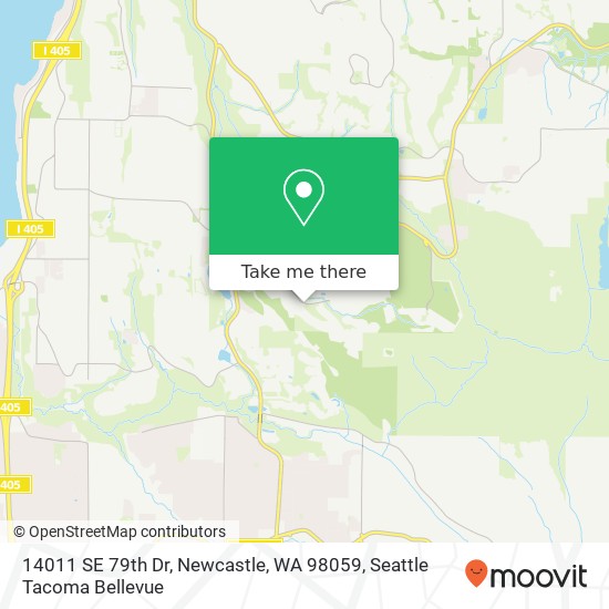 Mapa de 14011 SE 79th Dr, Newcastle, WA 98059