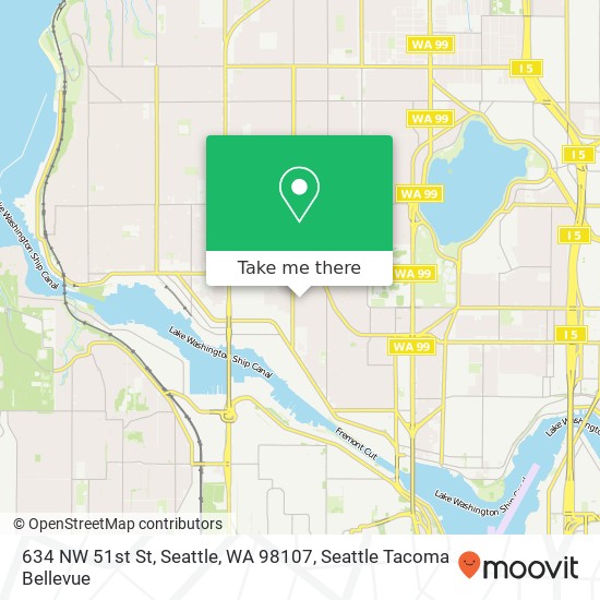 Mapa de 634 NW 51st St, Seattle, WA 98107