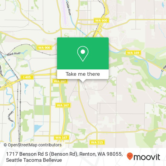 Mapa de 1717 Benson Rd S (Benson Rd), Renton, WA 98055