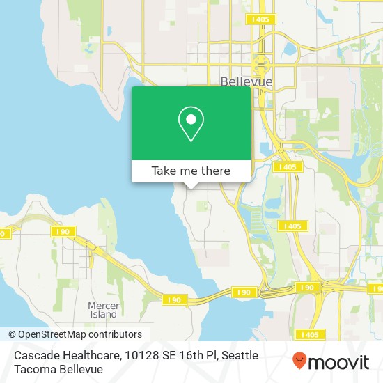 Mapa de Cascade Healthcare, 10128 SE 16th Pl