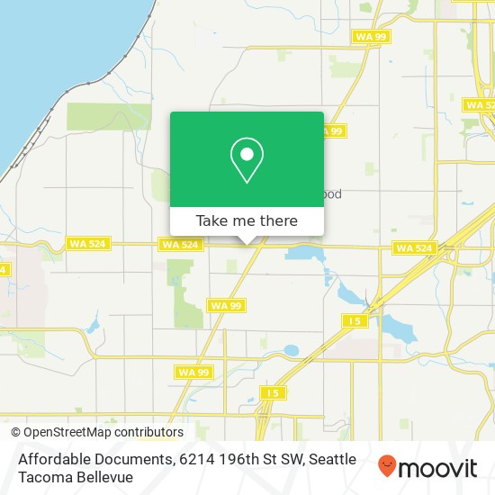 Mapa de Affordable Documents, 6214 196th St SW