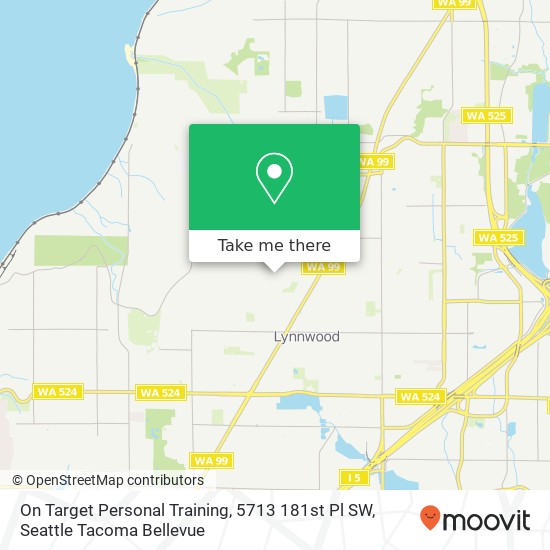 On Target Personal Training, 5713 181st Pl SW map