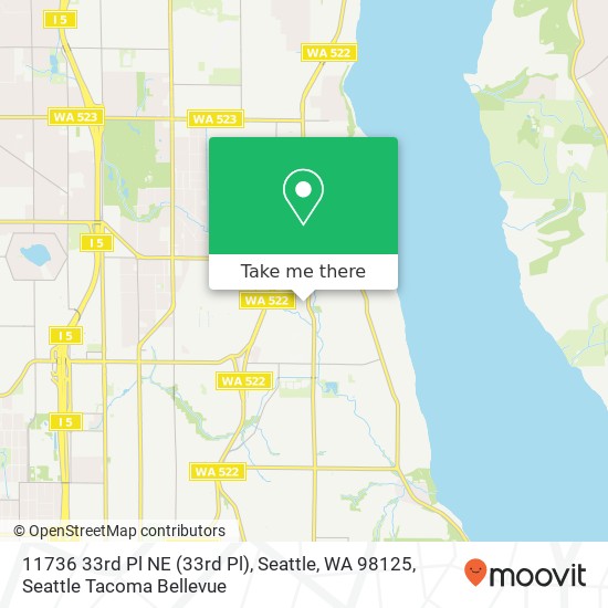 Mapa de 11736 33rd Pl NE (33rd Pl), Seattle, WA 98125