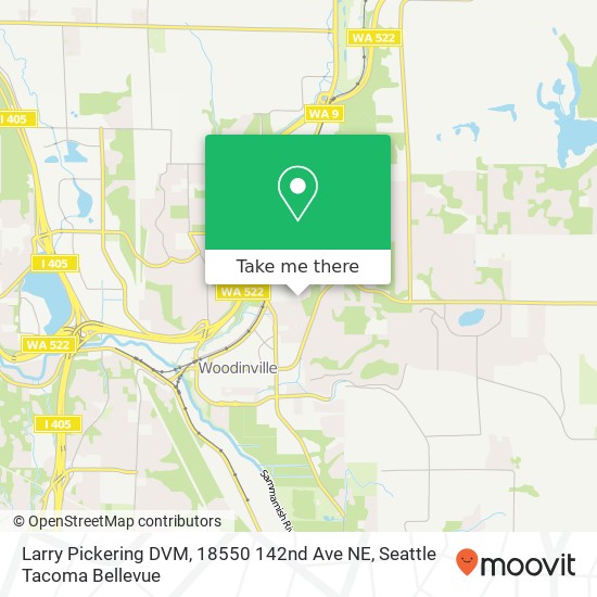 Mapa de Larry Pickering DVM, 18550 142nd Ave NE