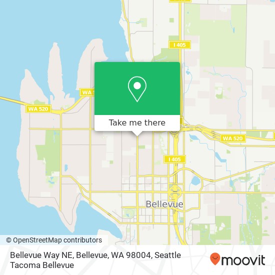 Bellevue Way NE, Bellevue, WA 98004 map
