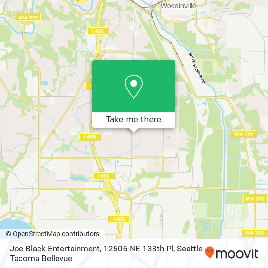 Mapa de Joe Black Entertainment, 12505 NE 138th Pl