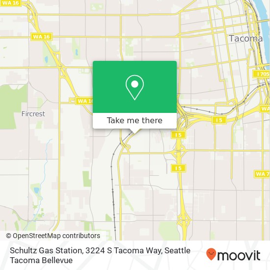 Schultz Gas Station, 3224 S Tacoma Way map