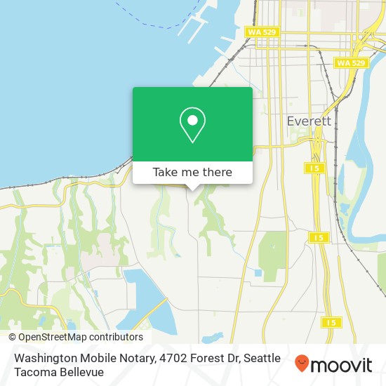 Mapa de Washington Mobile Notary, 4702 Forest Dr