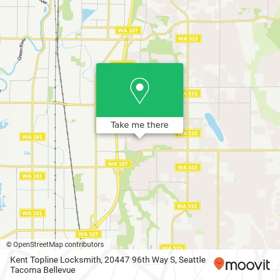 Mapa de Kent Topline Locksmith, 20447 96th Way S