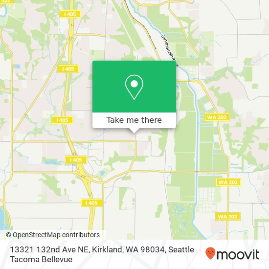 Mapa de 13321 132nd Ave NE, Kirkland, WA 98034