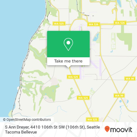 S Ann Dreyer, 4410 106th St SW map