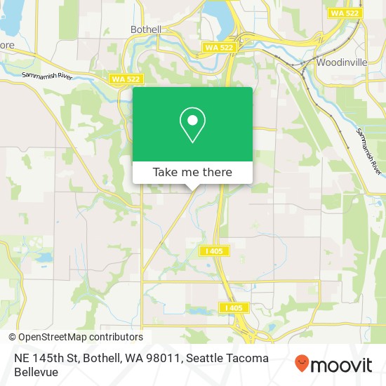 Mapa de NE 145th St, Bothell, WA 98011