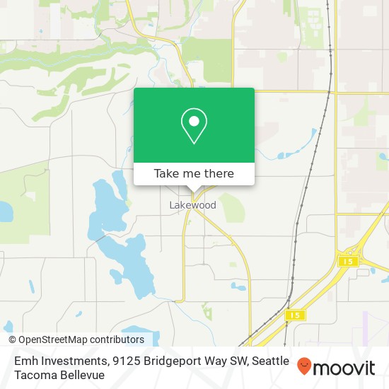 Emh Investments, 9125 Bridgeport Way SW map