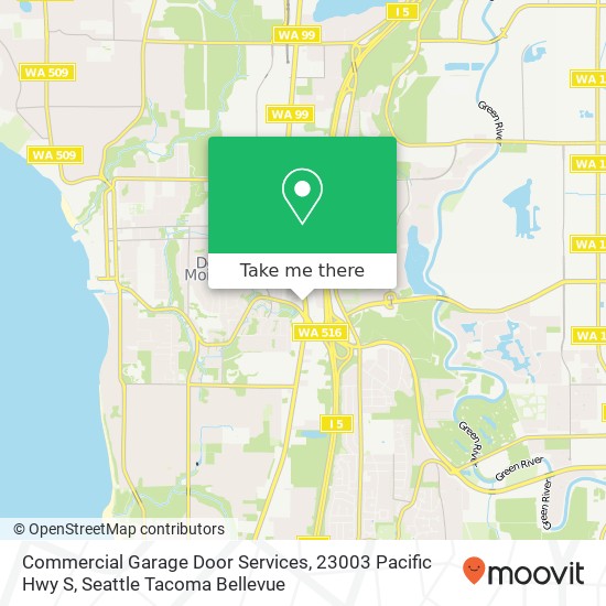 Mapa de Commercial Garage Door Services, 23003 Pacific Hwy S