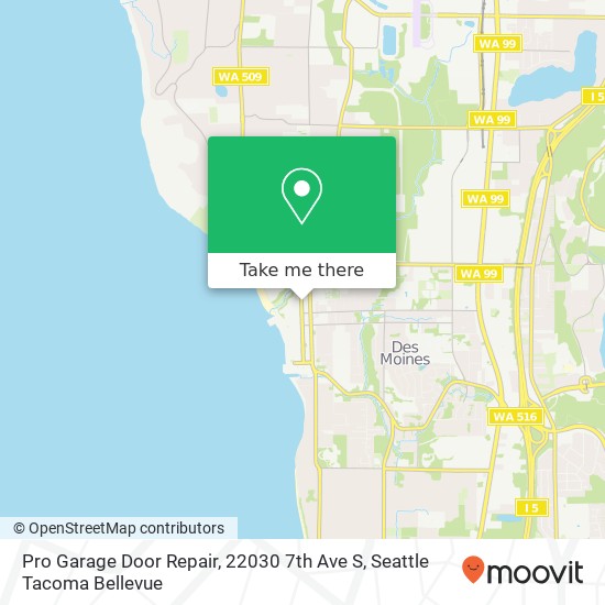 Mapa de Pro Garage Door Repair, 22030 7th Ave S