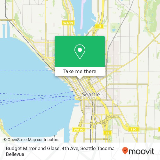Mapa de Budget Mirror and Glass, 4th Ave