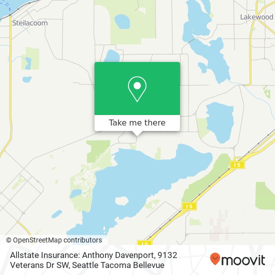 Allstate Insurance: Anthony Davenport, 9132 Veterans Dr SW map