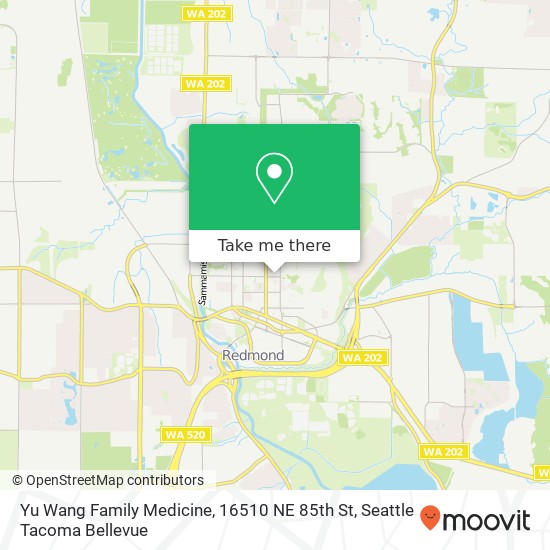 Mapa de Yu Wang Family Medicine, 16510 NE 85th St