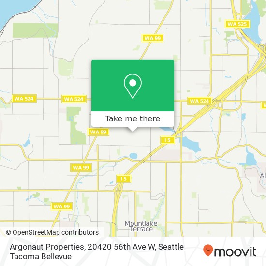 Mapa de Argonaut Properties, 20420 56th Ave W