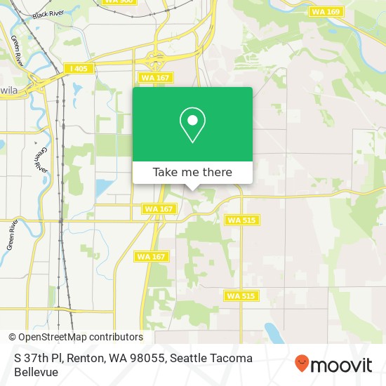 Mapa de S 37th Pl, Renton, WA 98055