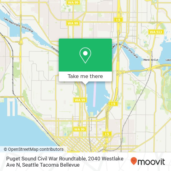 Puget Sound Civil War Roundtable, 2040 Westlake Ave N map