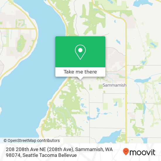 Mapa de 208 208th Ave NE (208th Ave), Sammamish, WA 98074