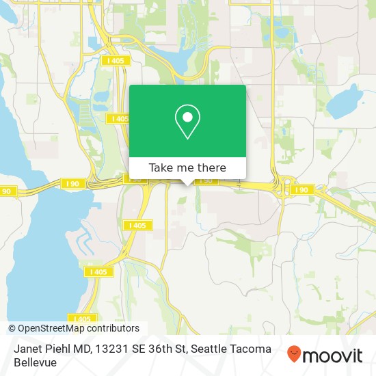 Mapa de Janet Piehl MD, 13231 SE 36th St