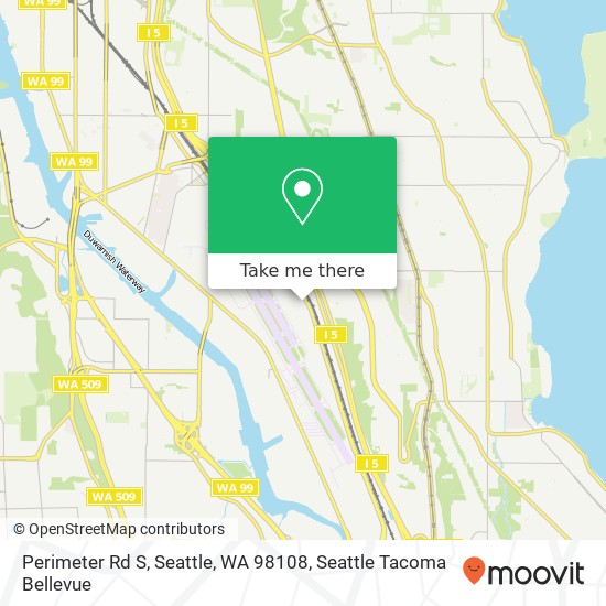 Mapa de Perimeter Rd S, Seattle, WA 98108