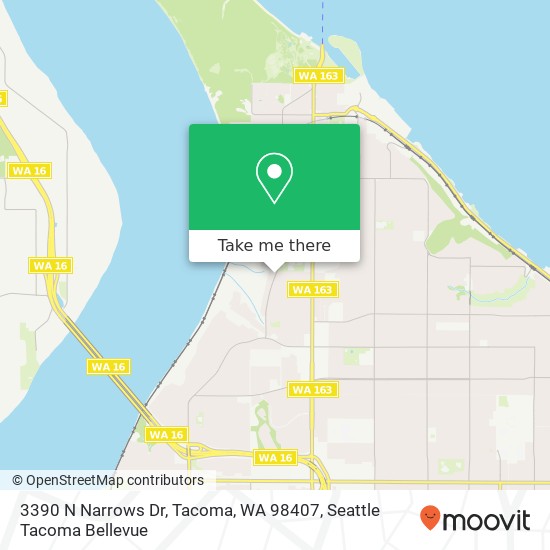 3390 N Narrows Dr, Tacoma, WA 98407 map