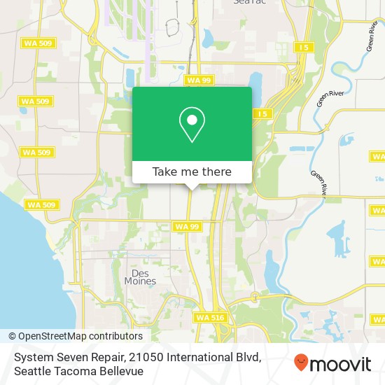 System Seven Repair, 21050 International Blvd map