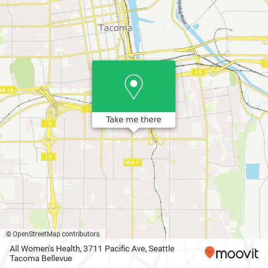 Mapa de All Women's Health, 3711 Pacific Ave