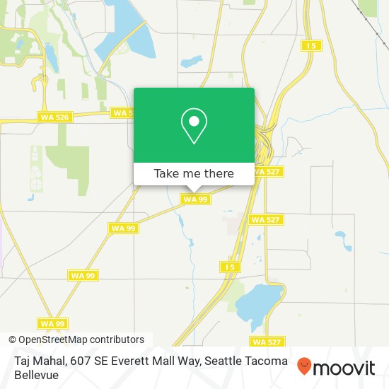 Mapa de Taj Mahal, 607 SE Everett Mall Way