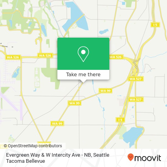 Mapa de Evergreen Way & W Intercity Ave - NB