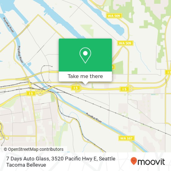 7 Days Auto Glass, 3520 Pacific Hwy E map