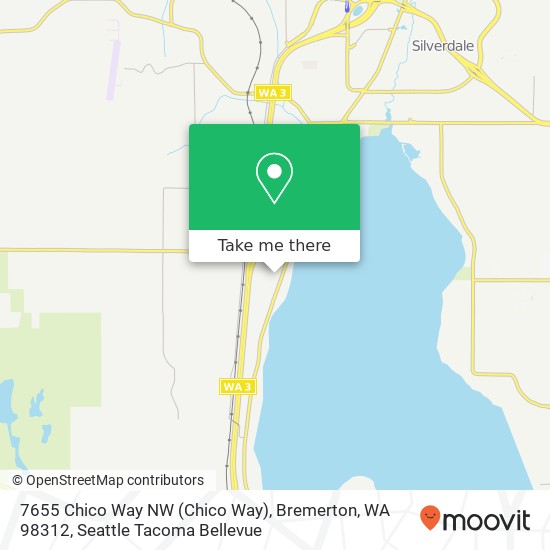 Mapa de 7655 Chico Way NW (Chico Way), Bremerton, WA 98312
