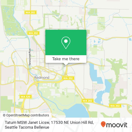 Tatum MSW Janet Licsw, 17530 NE Union Hill Rd map