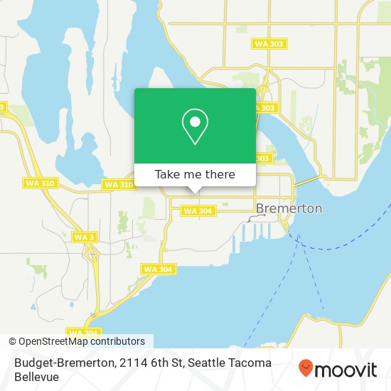 Budget-Bremerton, 2114 6th St map