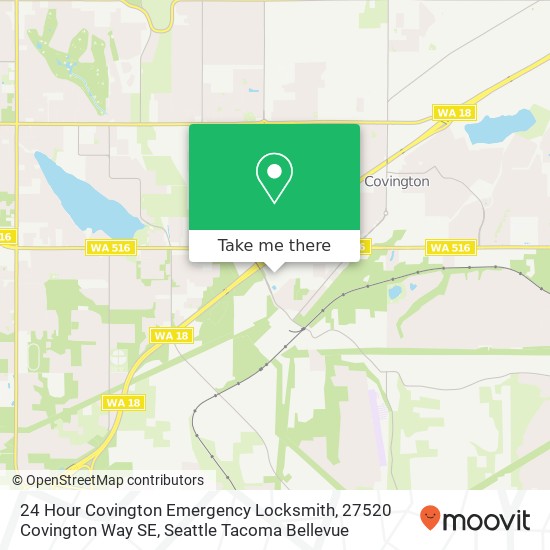 Mapa de 24 Hour Covington Emergency Locksmith, 27520 Covington Way SE