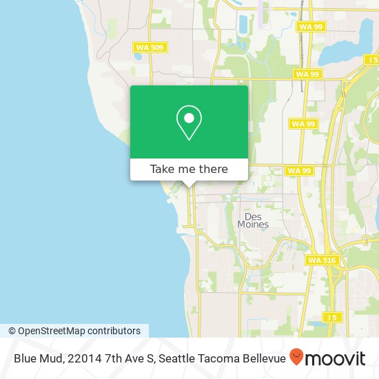 Mapa de Blue Mud, 22014 7th Ave S